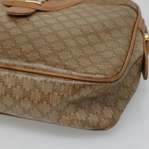 CELINE Macadam Canvas Shoulder Bag PVC Beige Gold - Picture 10 of 16
